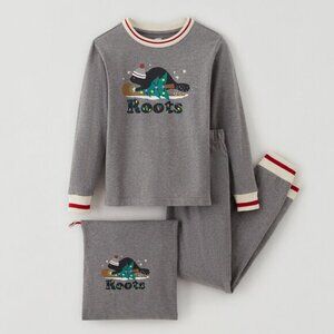 Roots Kids Holiday Cooper Pj Set Gray Large 9-10 Years